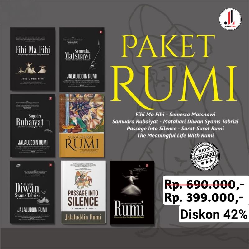 Original - Paket Rumi (7 Buku) - Jalaluddin Rumi