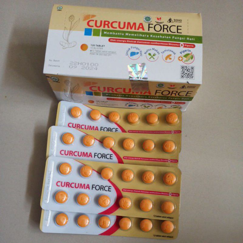 Curcuma Force suplemen nafsu makan strip isi 12 tablet