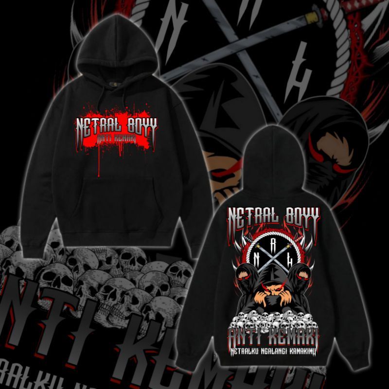 Hoodie Netral Boy Anti Kemaki Hoodie Netral Pria Terbaru Bahan Cotton Fleece Premium