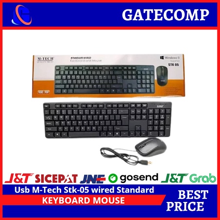 Keyboard Mouse Usb M-Tech Stk-05 wired Standard Mtech Stk 05