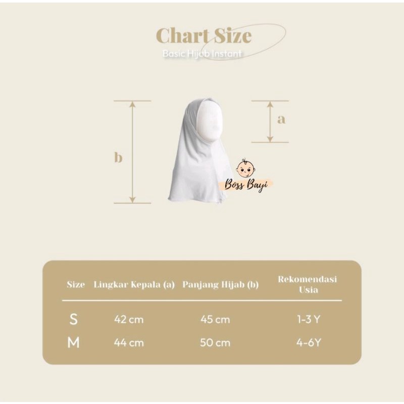 LITTLE PRENSES - BASIC HIJAB INSTAN / Jilbab Bayi Anak Perempuan