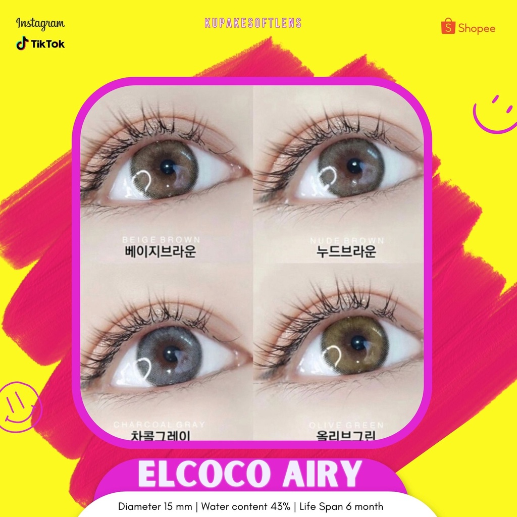 KUPAKESOFTLENS Elcoco Airy  Natural Softlens