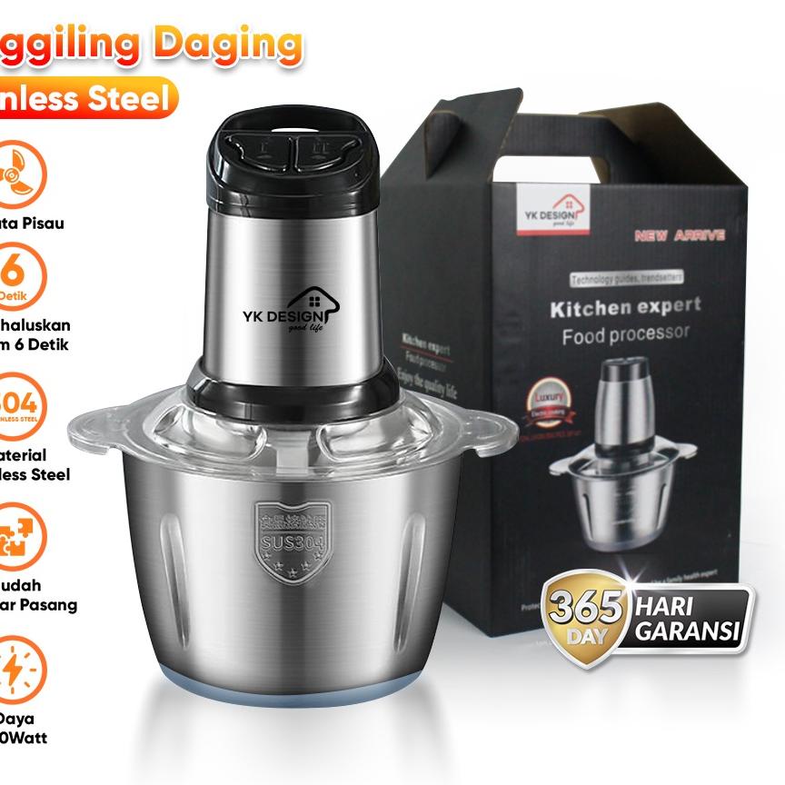 ♖ YK DESIGN YK-100A01 Blender Penggiling Daging Serbaguna / Meat Grinder chopper 2L blender Chopperd