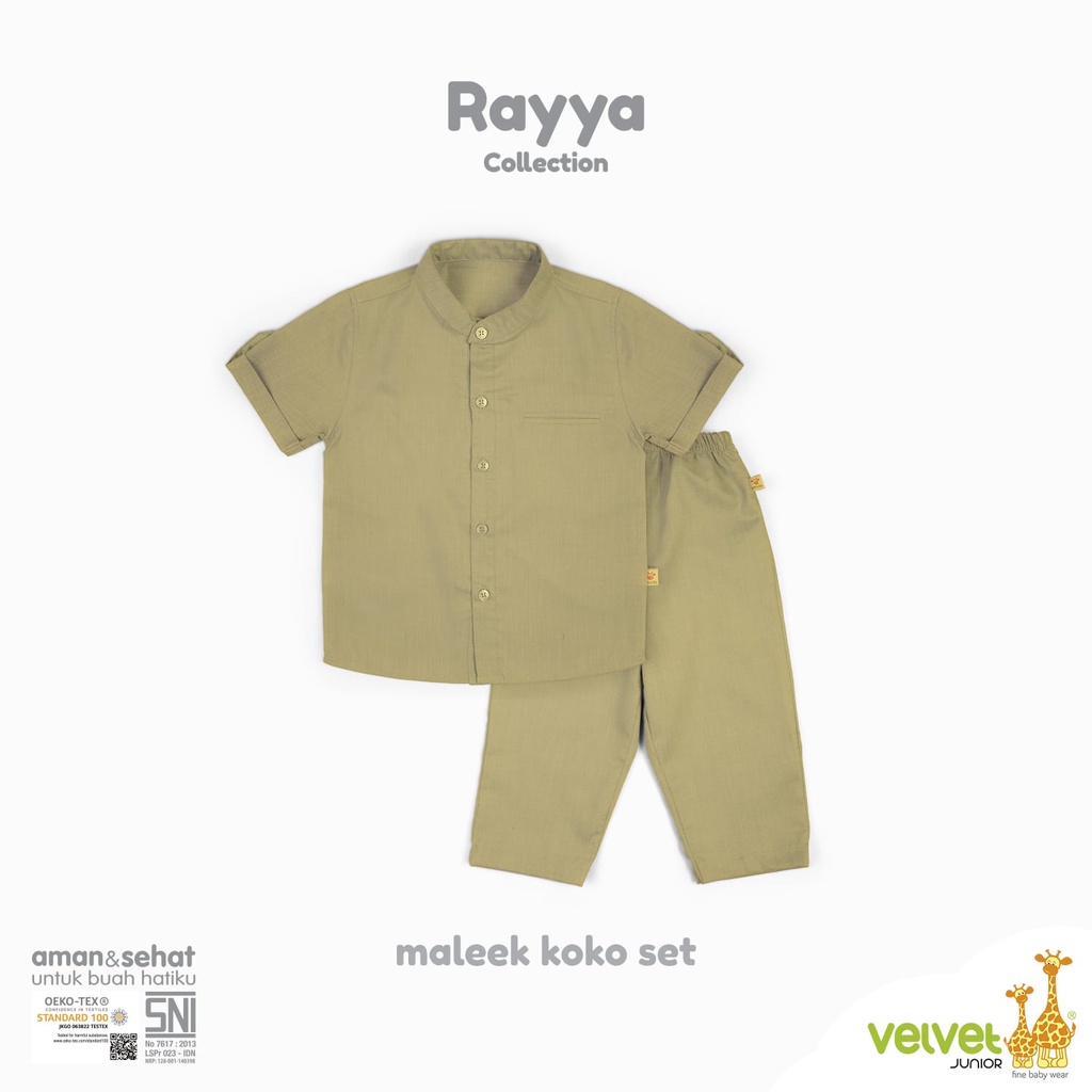 VELVET JUNIOR 1 set Maleek Koko Set Rayya Collection Baju Raya