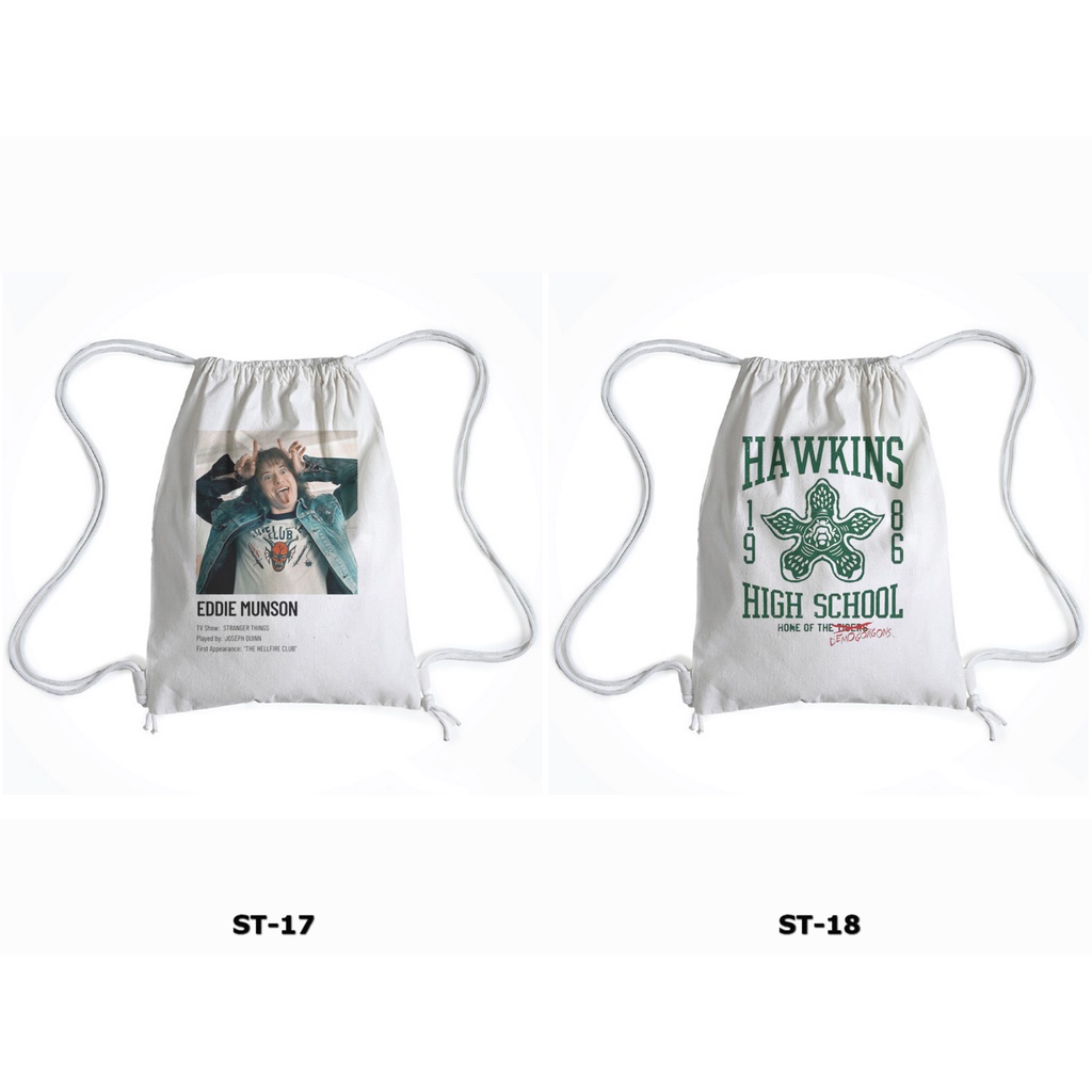 Tas Serut / Ransel Drawstring Bag / Gymsack Bag -  STRANGER THINGS 1