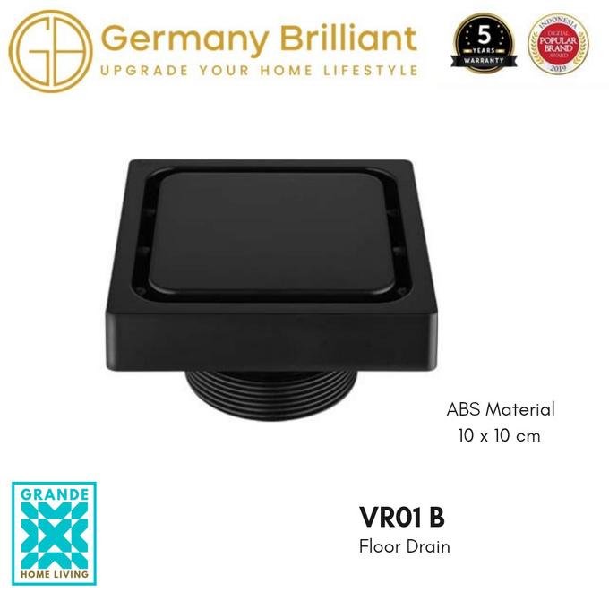 Germany Brilliant Smart Floor Drain Hitam VR01-B VR 01 Black