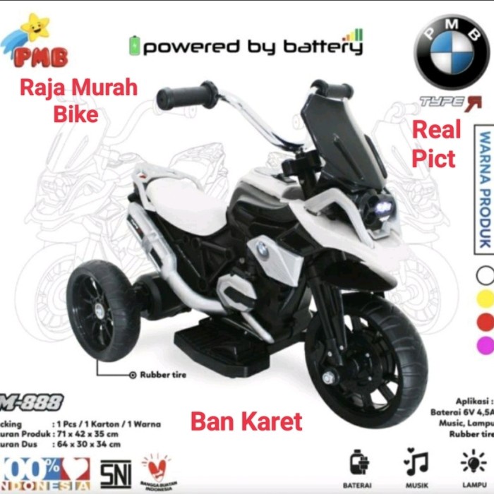 MOTOR AKI ANAK NINJA M888 MOTORAN AKI M888 MAINAN ANAK MOTOR AKI NINJA TERLARIS