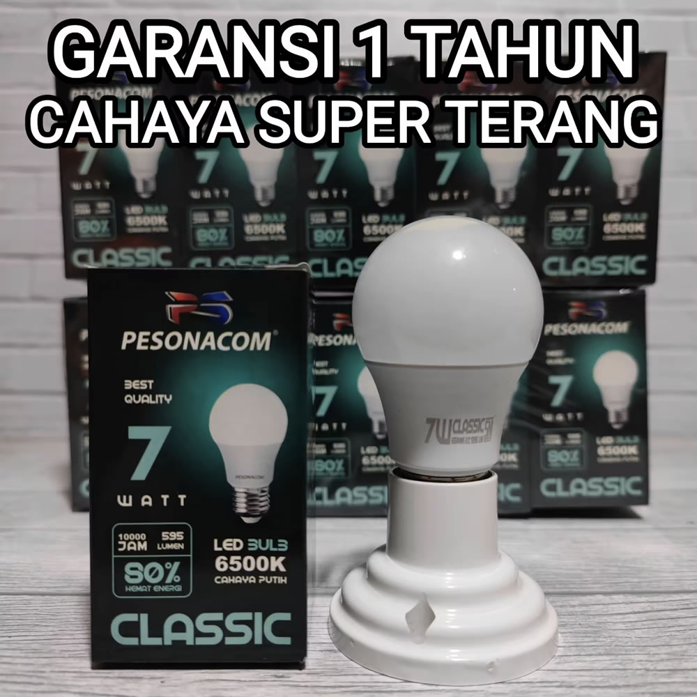 Bohlam Pesonacom Lampu LED Bulb Rumah Kantor SNI Classic Termurah 7W / 9W / 12W / 15W / 18W / 23W