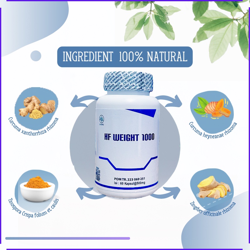 Weight 1000 Suplemen Penggemuk Badan Mass Gainer 60 Kapsul