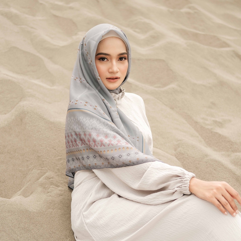 ALIF JILBAB SEGI EMPAT MOTIF PARIS PREMIUM KOREA - CARTWHEEL