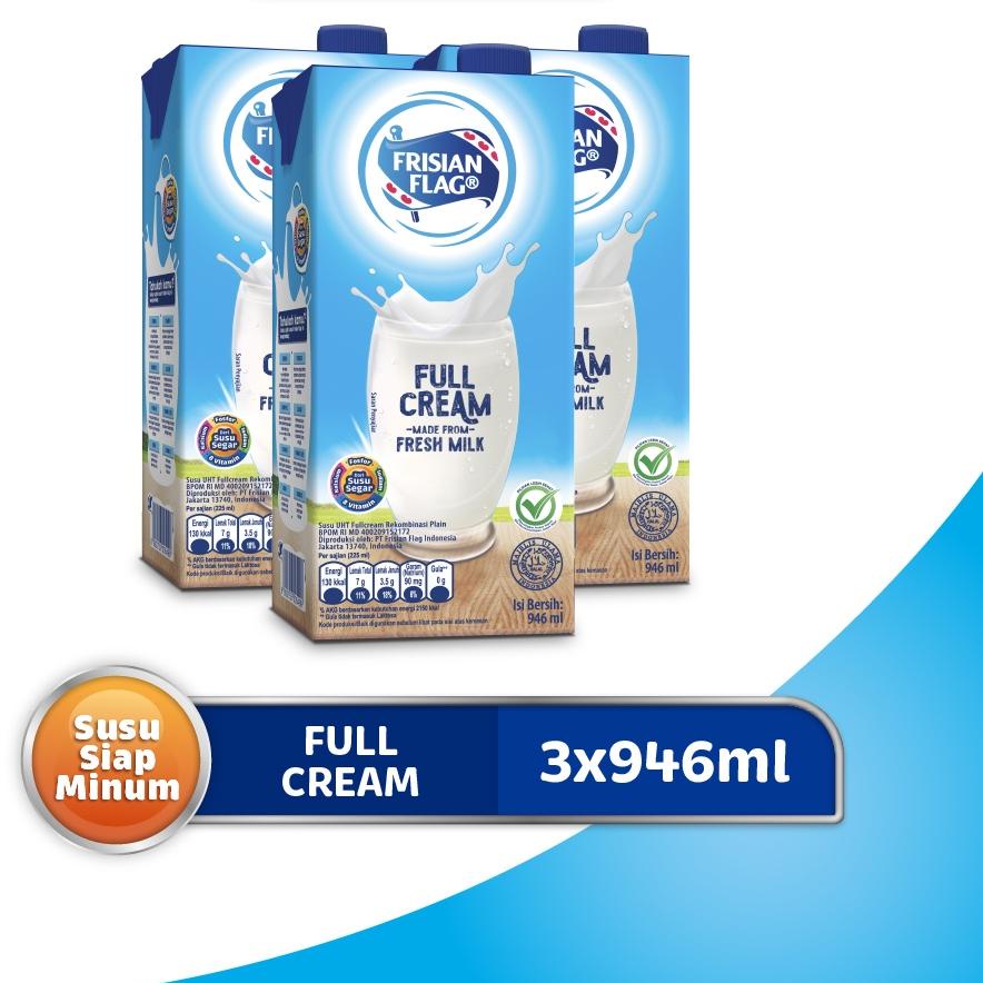 

◌ Frisian Flag Family UHT Full Cream 946 ml x 3 pcs ➸