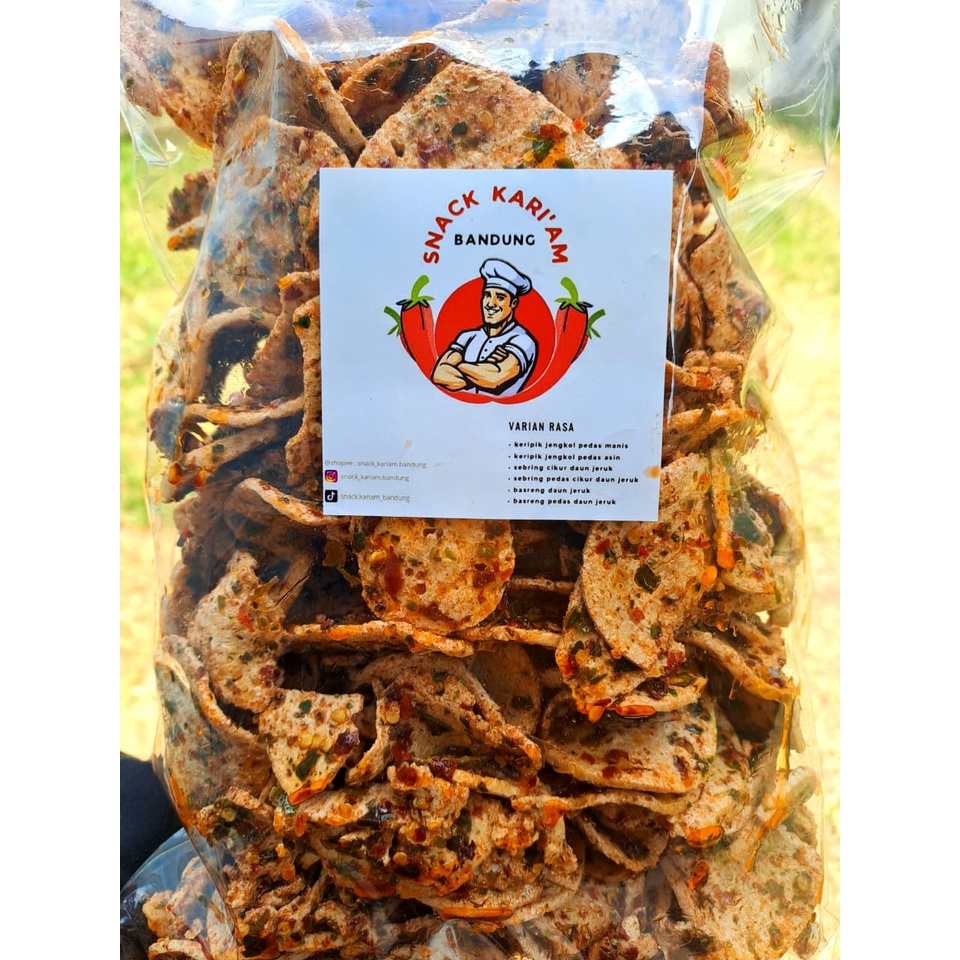 

RB Basreng Pipih Premium Pedas Daun Jeruk Kari'am Bandung 1Kg