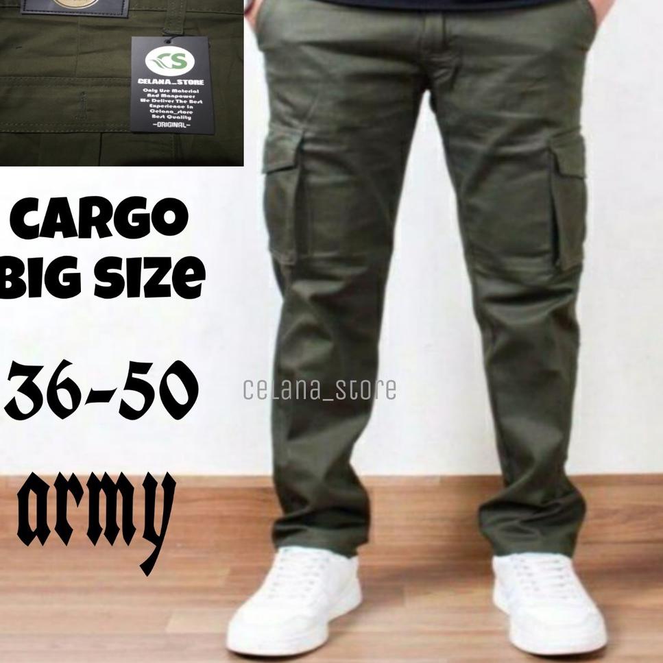 TERBARU HOT PROMO / CARGO BIG SIZE / Celana Cargo Panjang Pria/Celana Cargo Pria Big Size 36-50/Cela