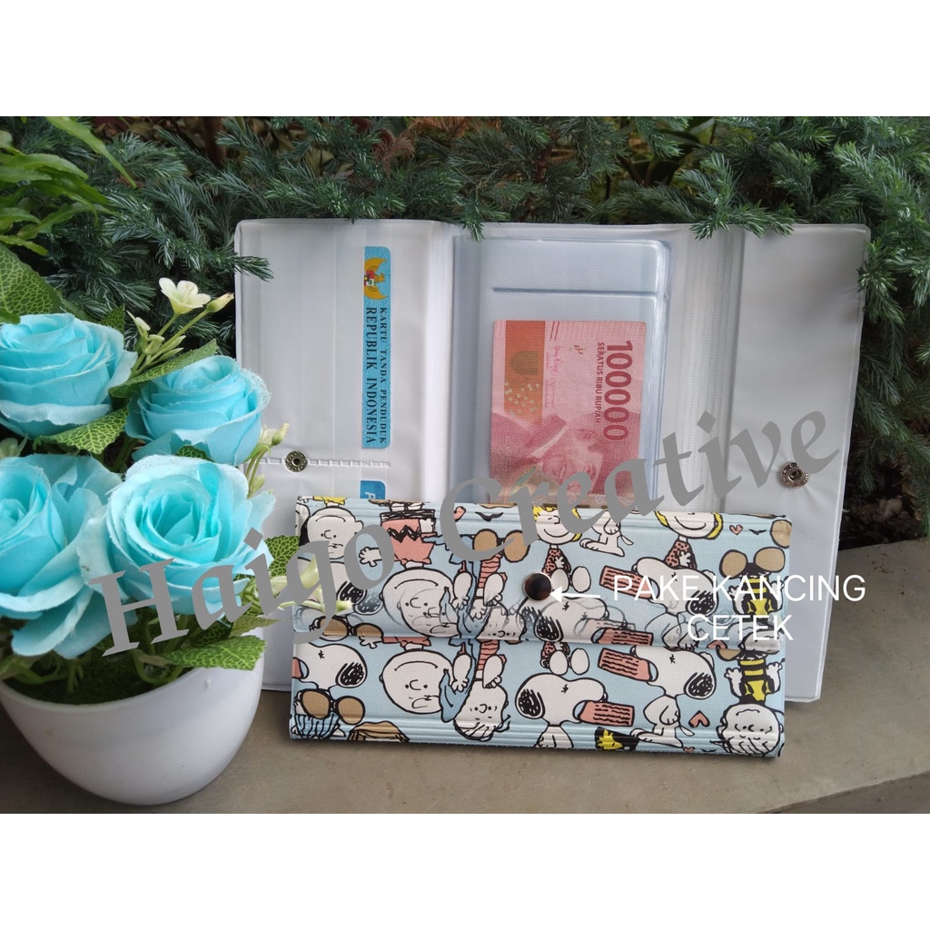 DOMPET SNOOPY KARAKTER - PENUTUP PAKE KANCING CETET