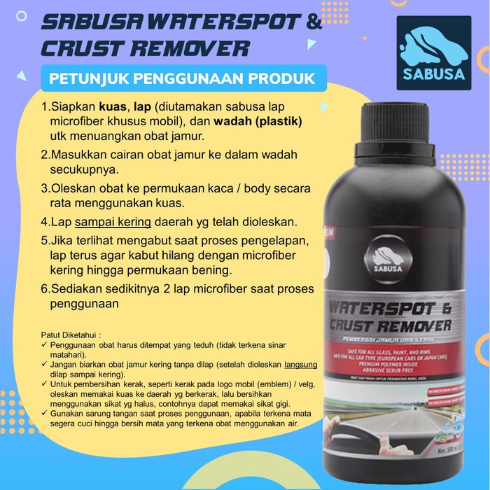 SABUSA Obat Penghilang Jamur Kaca Spion Mobil Motor Helm Pembersih Kerak Anti Jamur