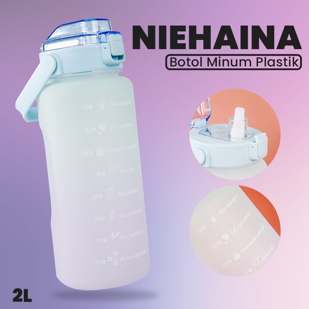 Botol Minum Plastik Large Water Bottle 2 Liter - HA438 - Purple