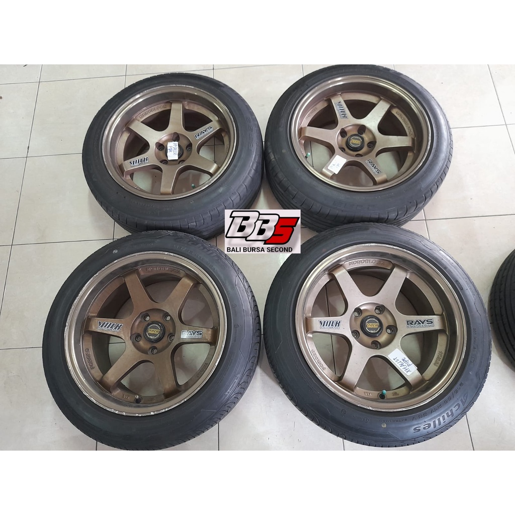 velg bekas TE37 Ring 17 pcd 5x114 & ban 215/55 cocok untuk hrv, ertiga, crv, juke, inova, xpander, r