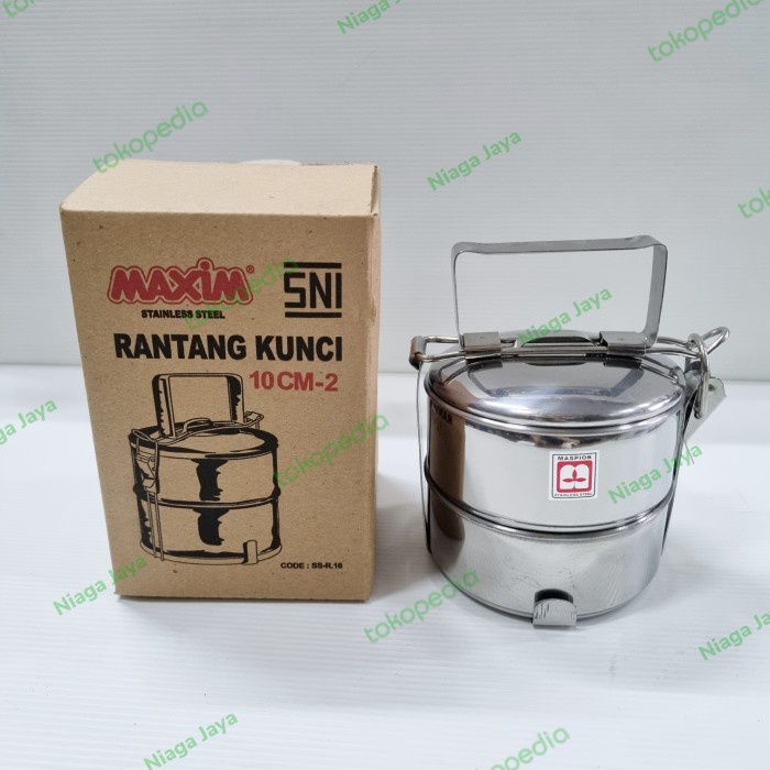 Rantang Rantang Kunci Mini Rantang Bekal 10 Cm Susun 2 Stainless Maspion