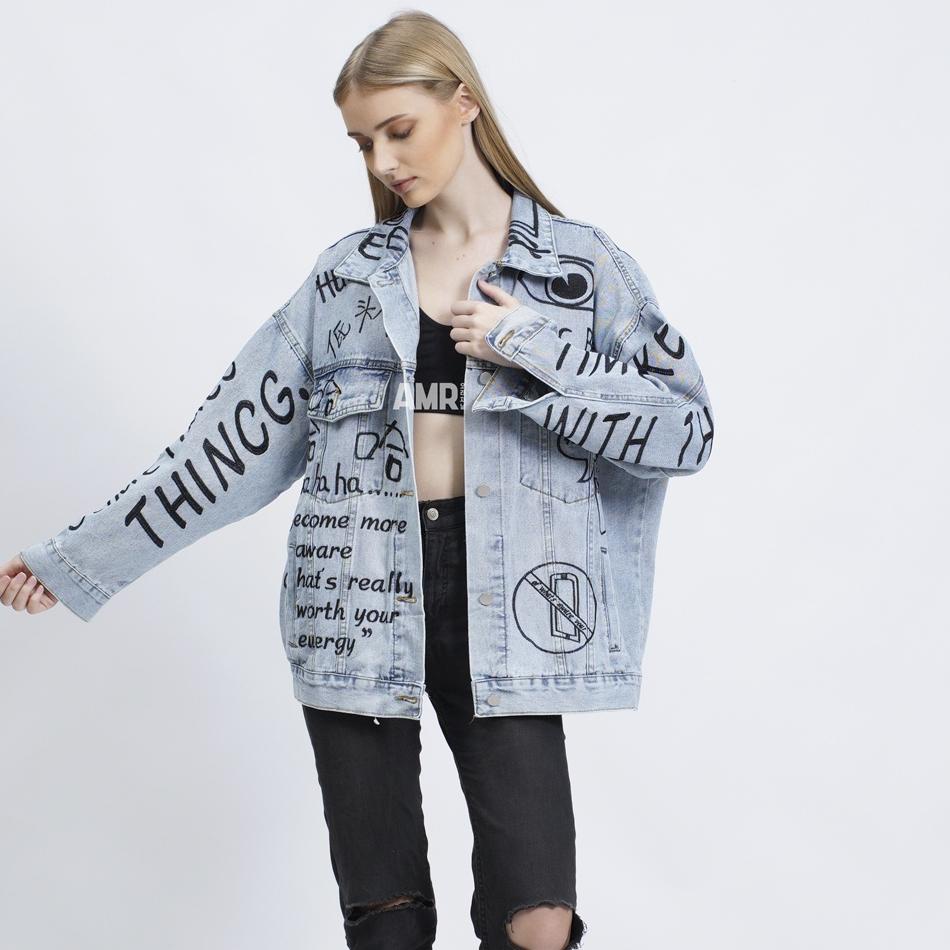 TERBAIK AMR ORIGINAL - NO PHONE 5206 - JACKET JEANS OVERSIZE TOXIC