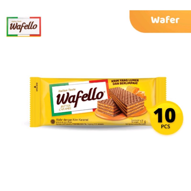 Wafello Butter Caramel Mini Roma Wafelo Renceng - 10 Bks x 17 gr