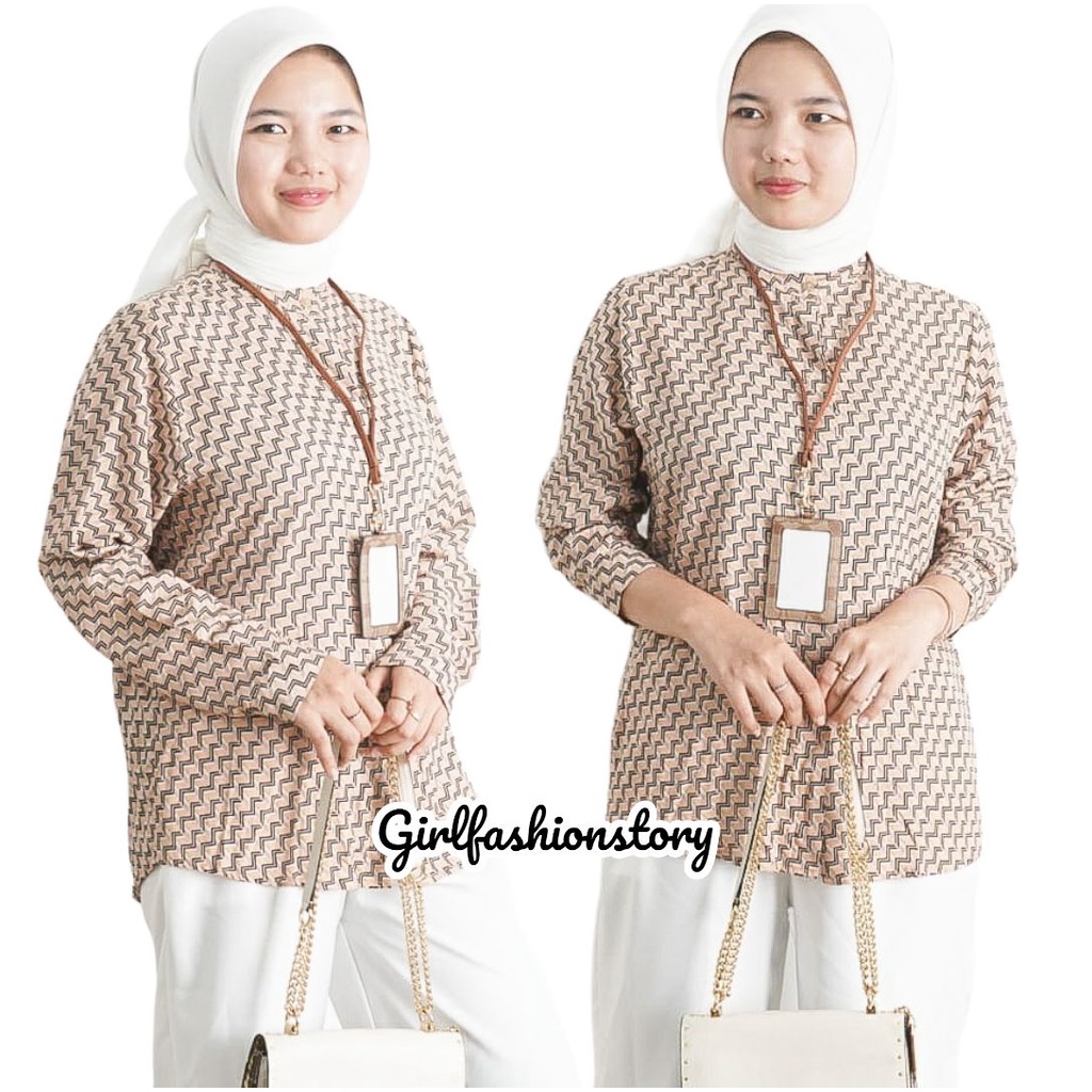 GFS NAMKYU MONOGRAM RAYON VIESTE SHIRT KEMEJA WANITA