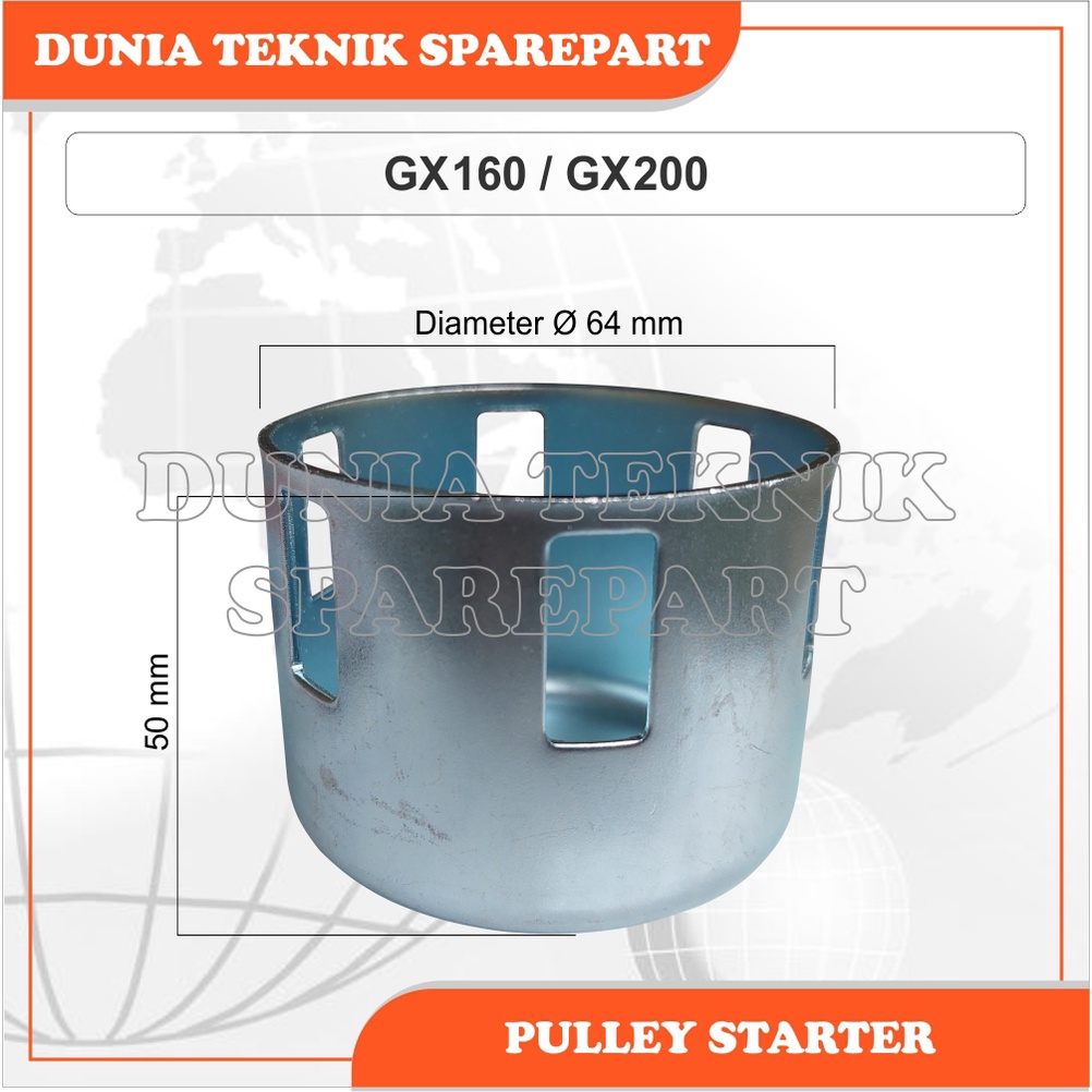 GX160 / GX200 PULLEY STARTER, PULI STARTER, POLI STARTER, MANGKOK ALIT MESIN PENGGERAK, MANGKOK STAR