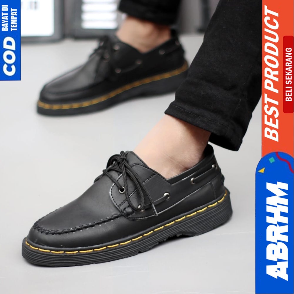 Sepatu Pantofel Kerja Formal Casual Hitam Pria Abrhm Daniel