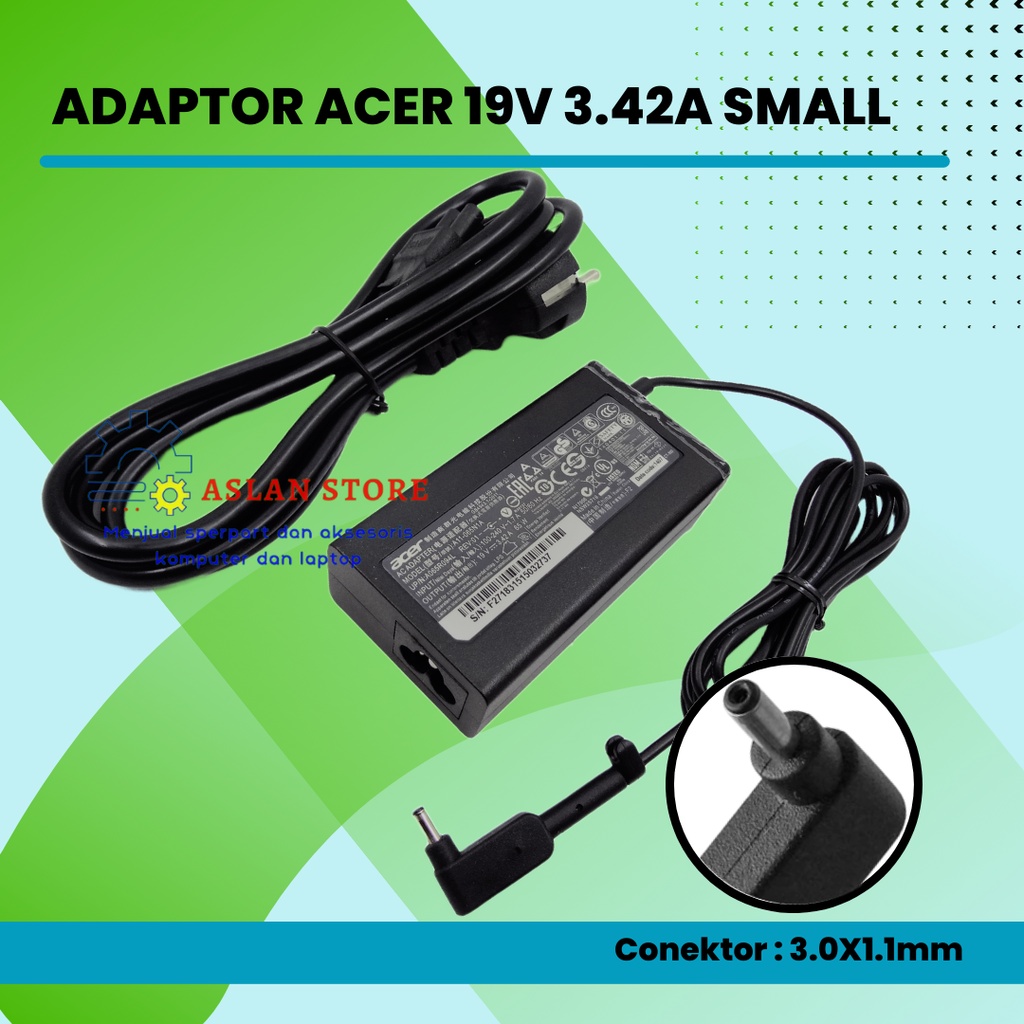 AC Adaptor Acer 19V 3.42A 3.0*1.1MM 65W Laptop Charger Acer Aspire P3-131 S5-391 P3-171 S7-191 S7 Ultrabook