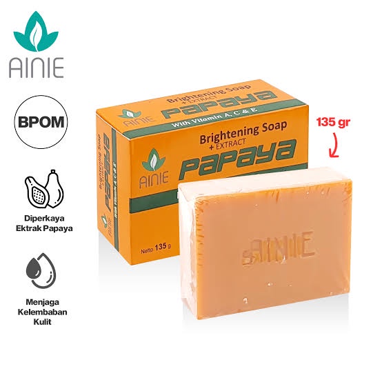 AINIE Brightening Soap Papaya 135gr Sabun Mandi Papaya