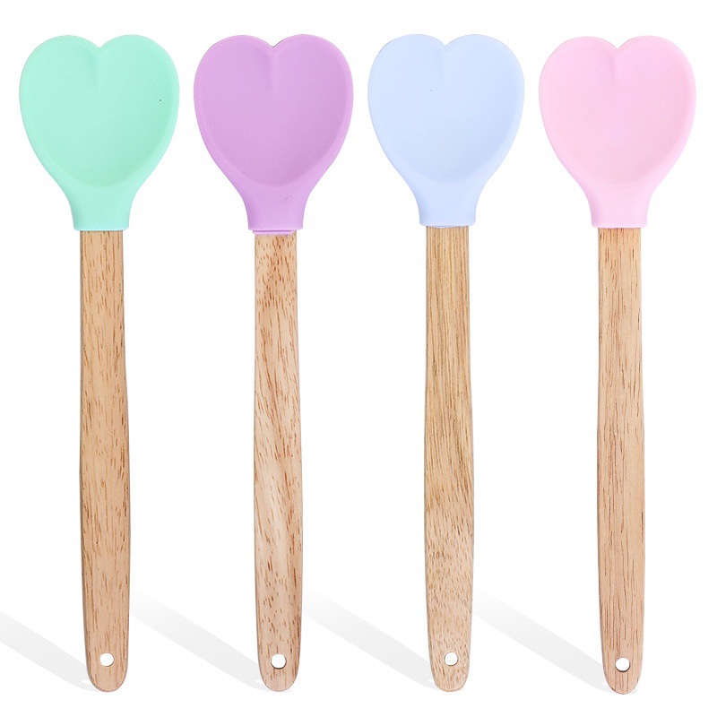 Mi.more Spatula Silikon Bentuk Love Perlengkapan Dapur Sendok Masak Silikon Set Food-grade