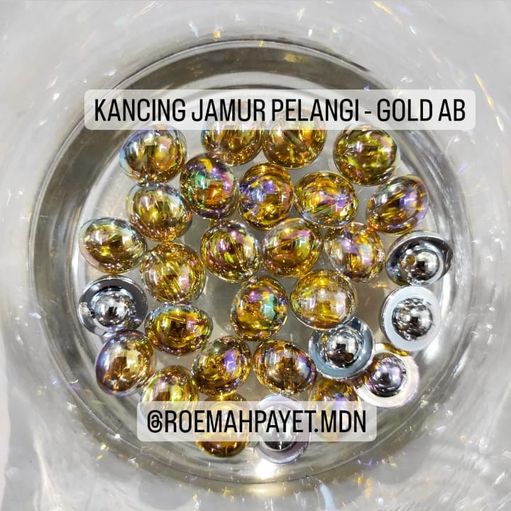 (4/5) KANCING JAMUR / KANCING KEBAYA / KANCING HIAS / KANCING PELANGI / KANCING KRISTAL TAIWAN