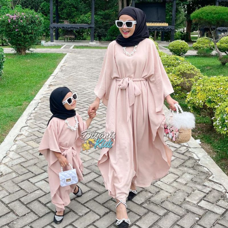 ALILA KAFTAN-kaftan/dress couple ibu dan anak usia 2-8 tahun bahan airflow