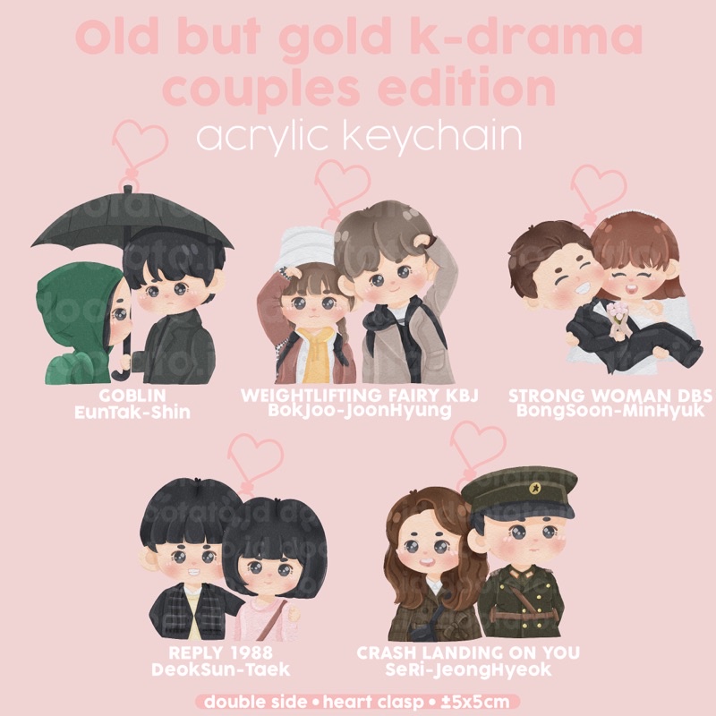 Old But Gold K-Drama Couples Edition Acrylic Keychain by dootato.id • Reply 1988 • Crash Landing On 