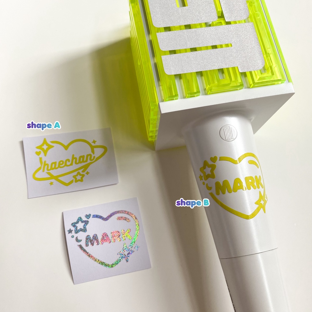 

NCT NAMA BENTUK LOVE LIGHTSTICK STICKER DECO (REFLECTIVE / HOLOGRAM)