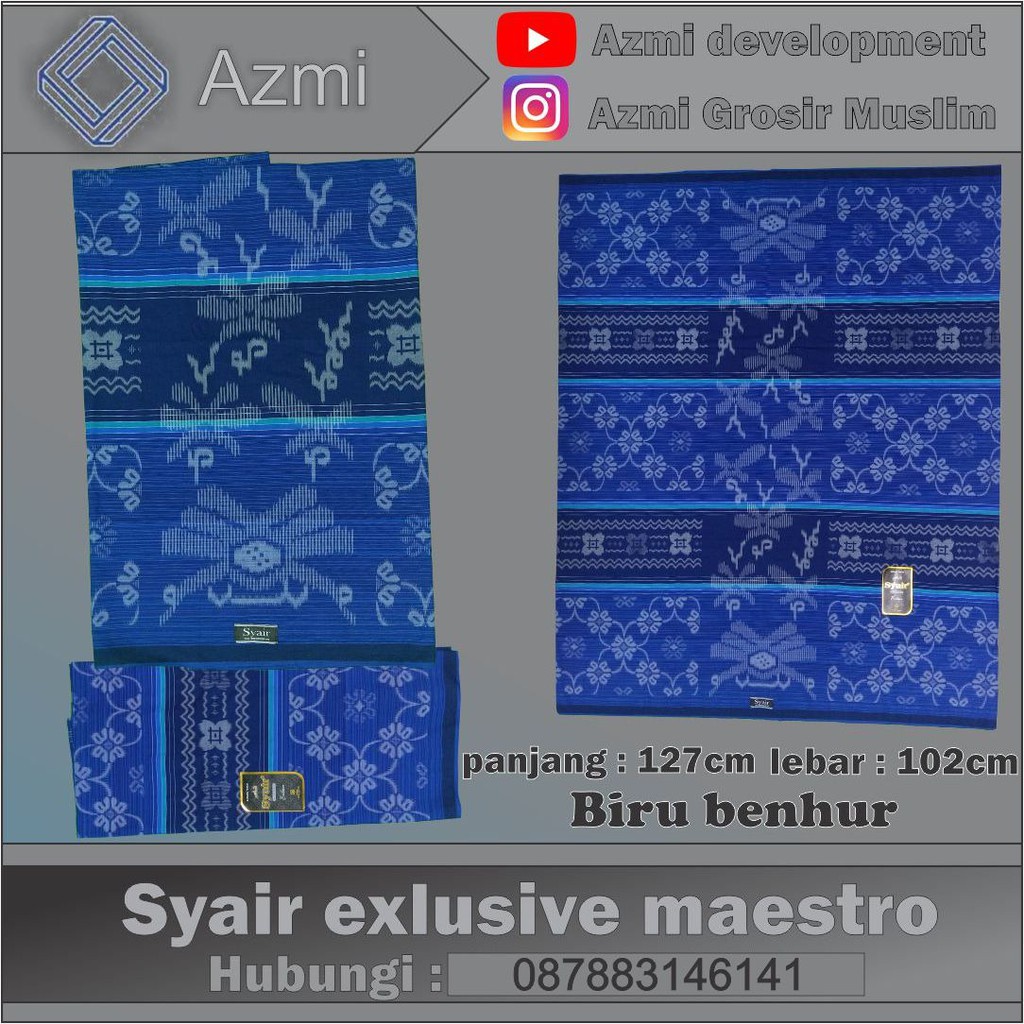 Promo Sarung Syair Exclusive Maestro / Sarung Tenun Murah / Sarung Printing Kualitas Premium