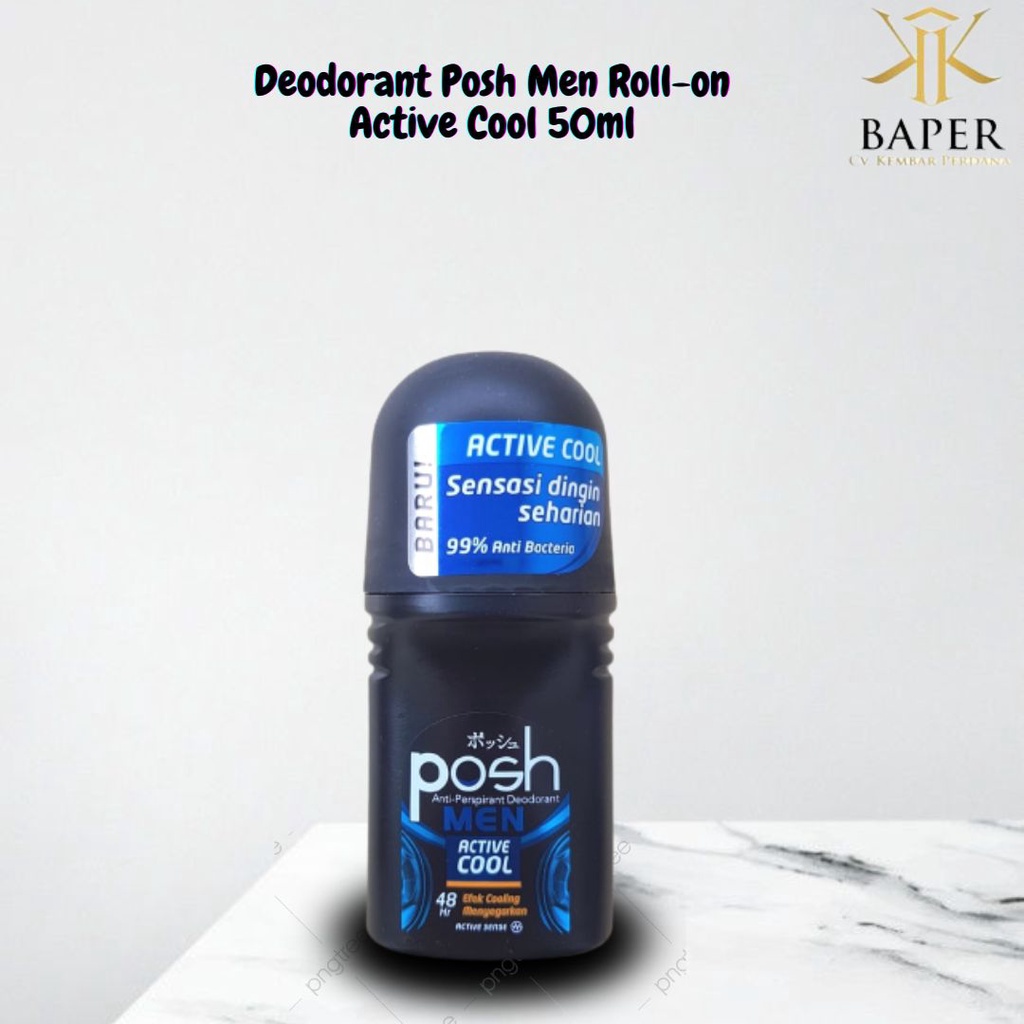 Posh Men Deodorant Active Cool 50ml / Deodoran / Deodorant Pria / Anti Bau Badan / Anti Keringat