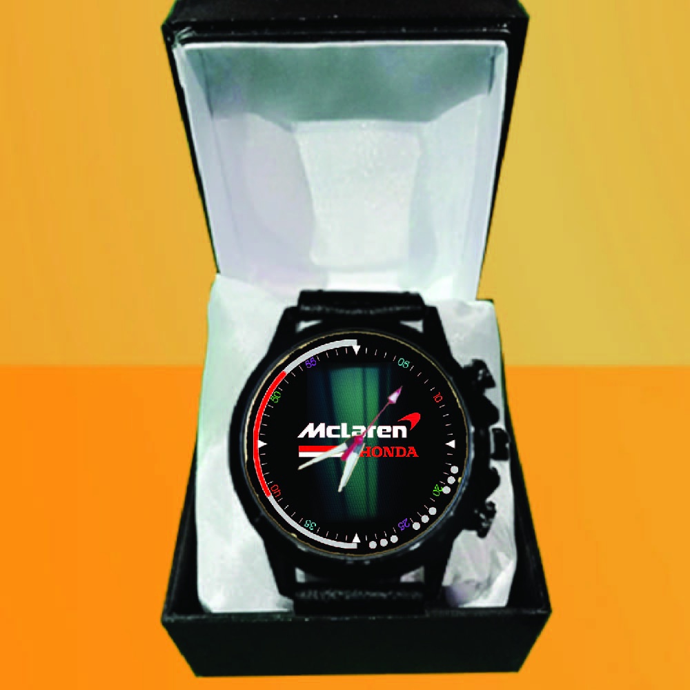 Jam Tangan MCLAREN HONDA LOGO Custom Kulit Keren Terbaru