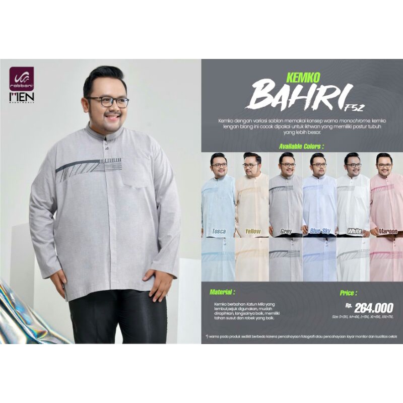 KEMKO BAHRI F5Z BLG RABBANI - KEMKO BAHRI RABBANI - BAJU KOKO RABBANI LENGAN PANJANG - BAJU KOKO BIG