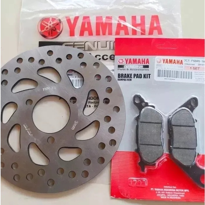 Piringan Depan Cakram + Kampas Rem Depan Yamaha Mio J , Mio Soul GT 113/115 , Fino Fi 115 , Mio New 115 54P/3C1