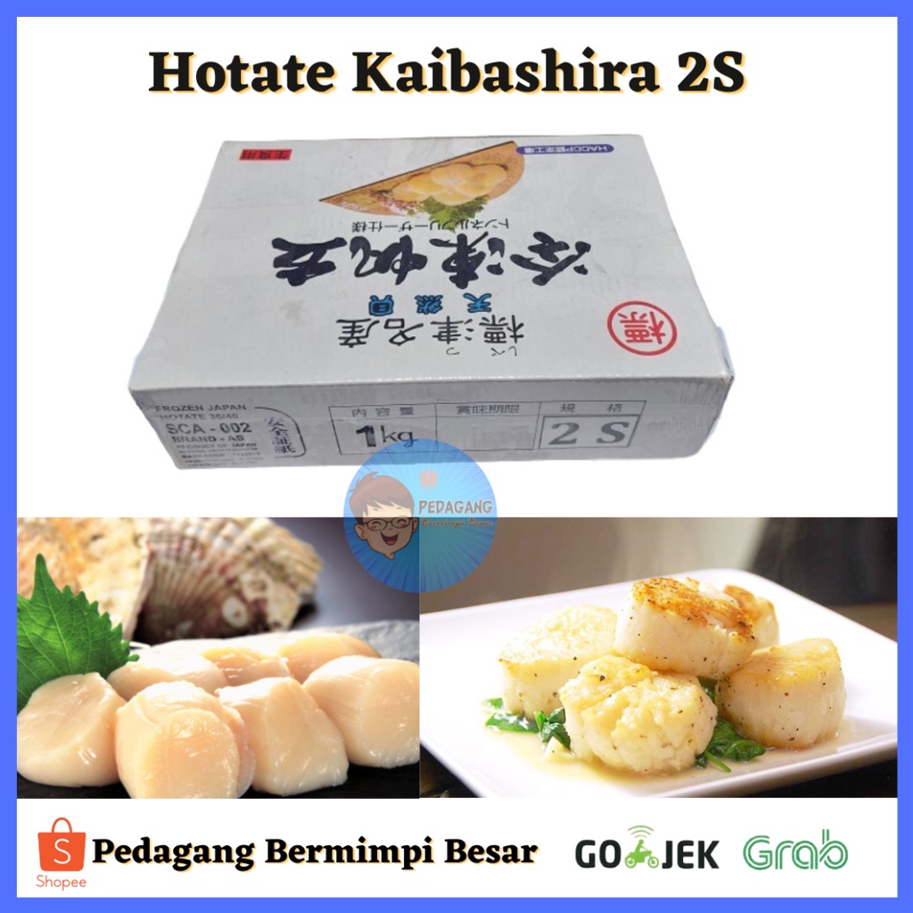 Hotate Kabaishira 2S 36-40/ Scallop/ Kerang Kampak 1kg