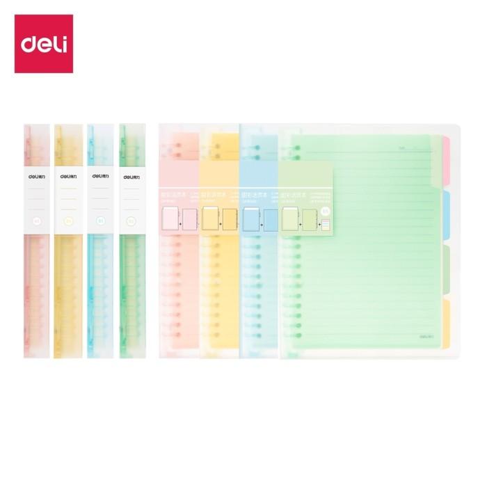 

Terlaris Deli Buku Notebook Binder Loose Leaf A5/B5 60 Halaman Qha560 Qhb560