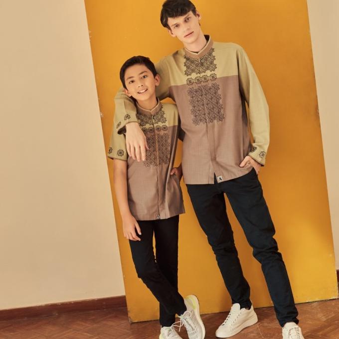 VERZA MOCCA LIME BAJU KOKO COUPLE AYAH & ANAK AL-ACHWAN KIDS ALACHWAN