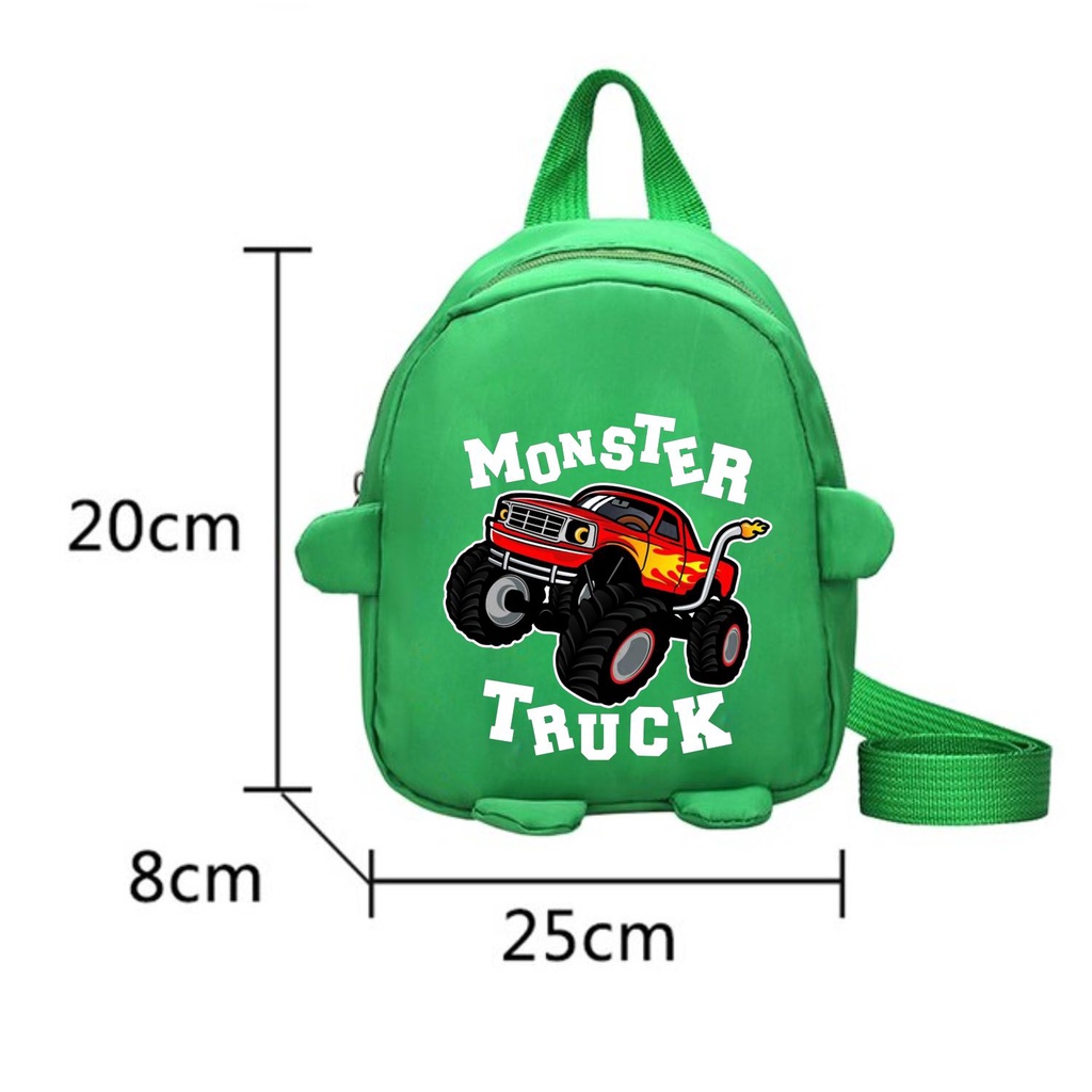 PVJ - Ransel Anak Balita Sekolah PAUD TK Terbaru Motif Monster Truck