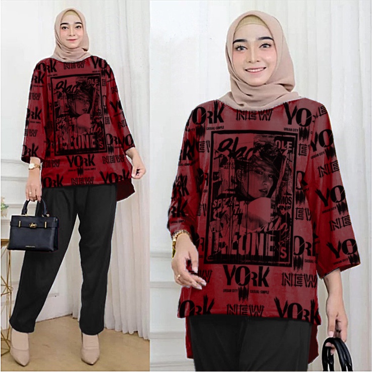 VF - ONESET SETELAN CELANA ATASAN OVERSIZE NEW YORK