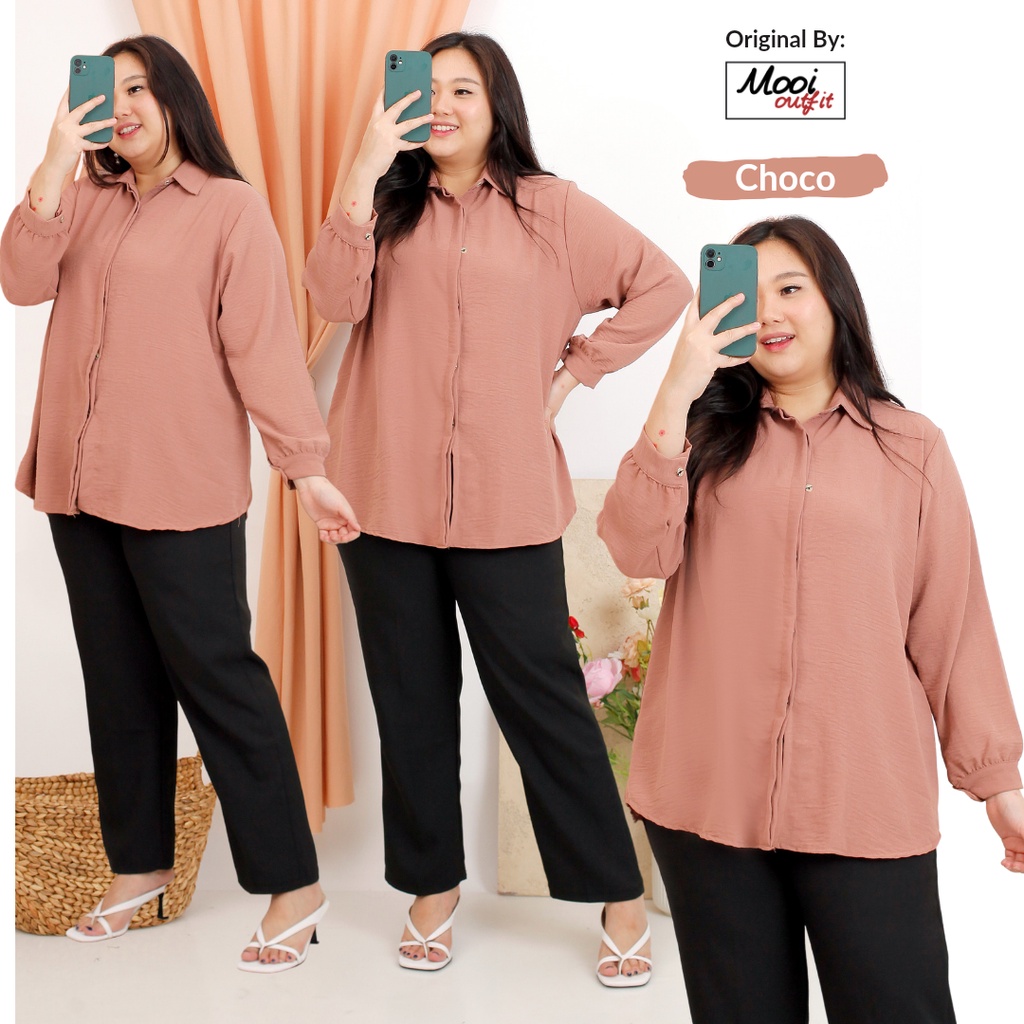 Kemeja Oversize Wanita Crinkle