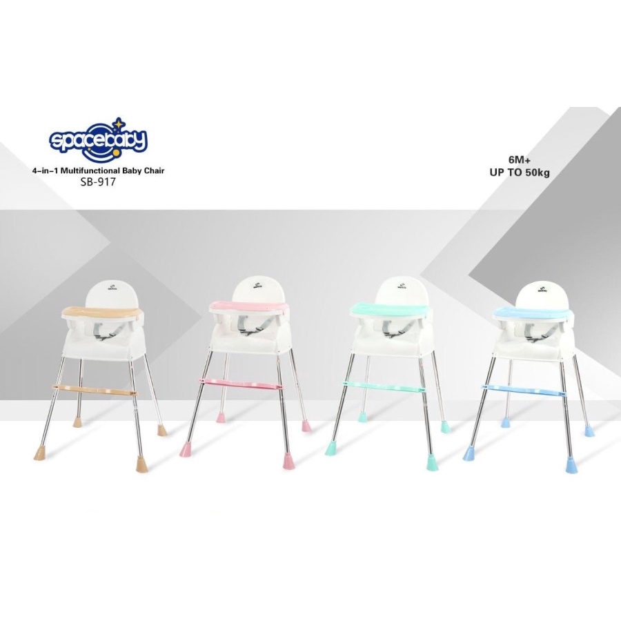 Spacebaby SB 917 925 Baby Chair 4 IN 1 Booster Baby Seat 4IN1 SB917 SB925 Space Baby High Chair Kursi Makan Anak Bayi 4IN1 SB918 SB 918 SB919 SB 919