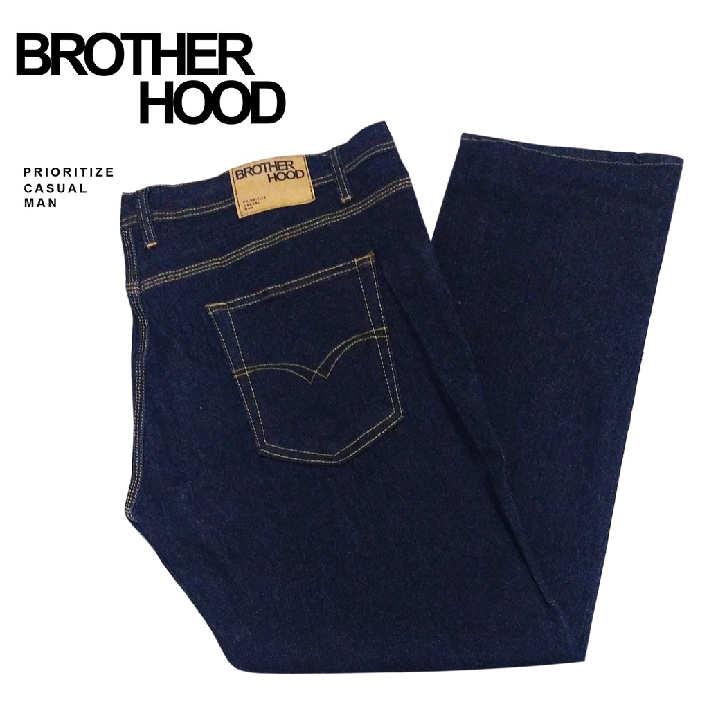 BIG SIZE BROTHER HOOD -  Celana Jeans  Panjang Jeans jumbo Pria streach melar  terbaru original distro