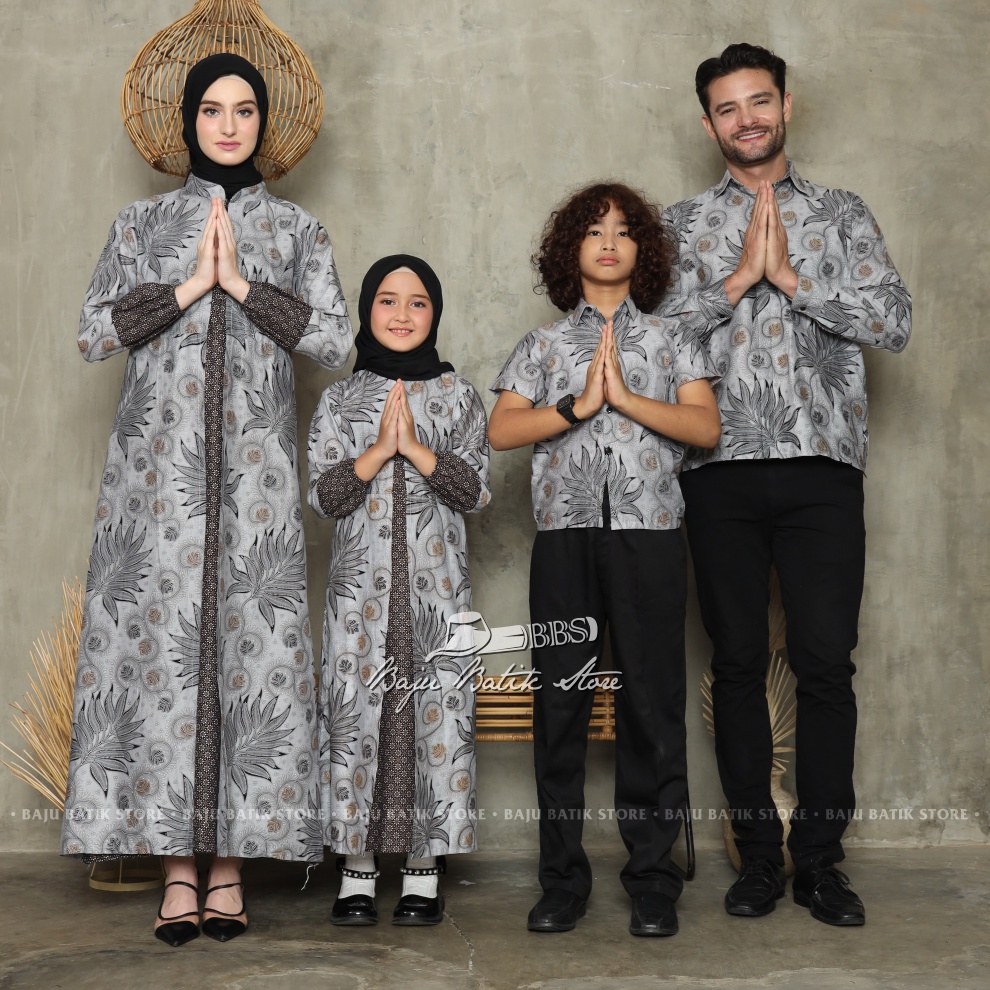 Sarimbit Keluarga 2023 Lebaran New Cardiy Series Batik Couple keluarga Terbaru Pasangan Ayah Ibu Dan