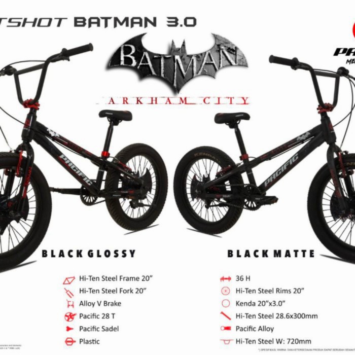 Best Seller Sepeda Bmx 20 Inch Pasific Batman Ban 3.0