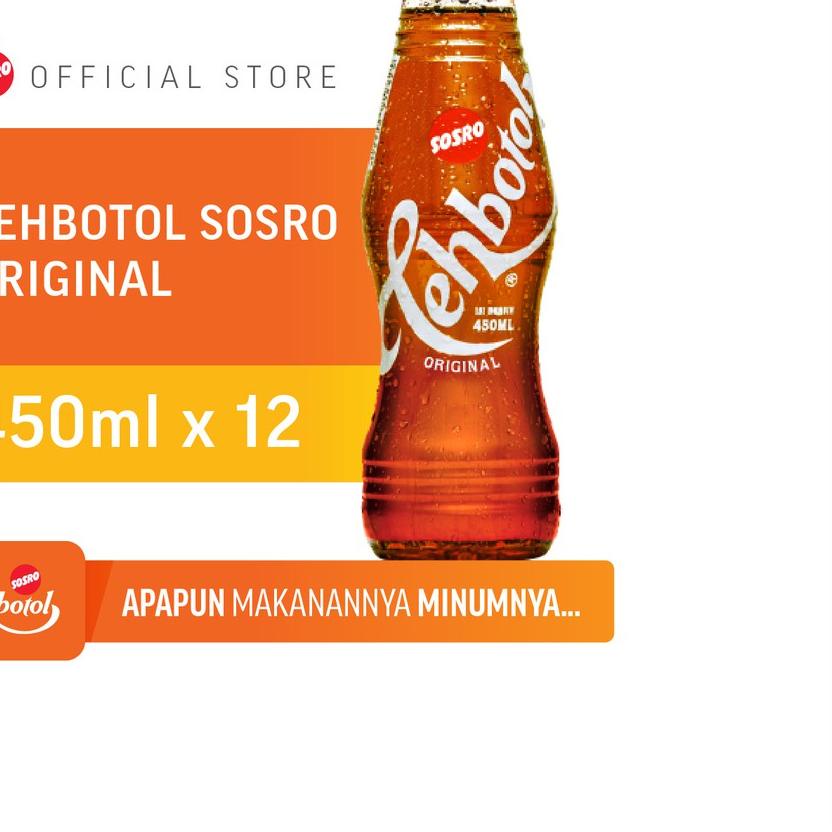 

❋ Tehbotol Sosro pet original 450 ml isi 12 Pcs ✽